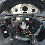 steering wheel taken apart