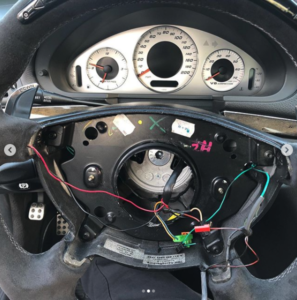 steering wheel taken apart
